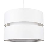 CGC - Lámpara de mesa colgante de techo de 2 capas de 26 cm, cocina (crema y beige)