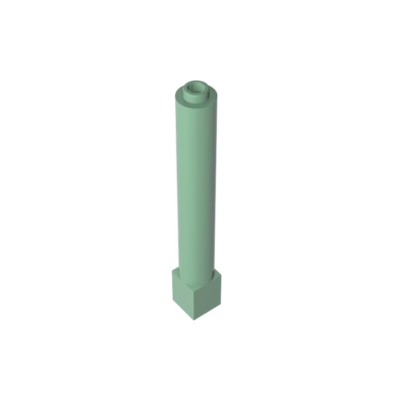 43888 Support 1X1X6 Solid Pillar 50 Pieces High-Precision MOC Building Bricks Replacement Parts Compatible with Lego bricks GDS-1326 Sand Green