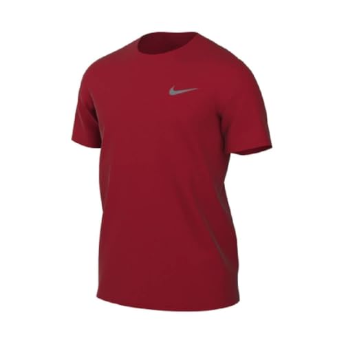 Image of Nike Men's Team Legend Short Sleeve Tee Shirt, Dri-Fit (US, Alpha, Small, Regular, Regular, Red)