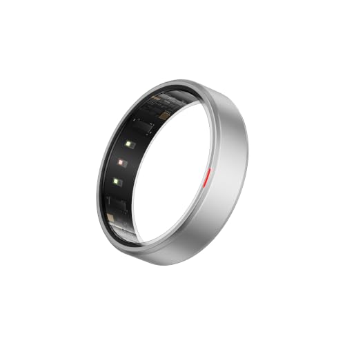 Image of POBOVi Gen 2 Titanium Smart Ring for Women & Men, Sleep & Heart Rate Tracker, No Subscription, Size Before You Buy (Silver,7)