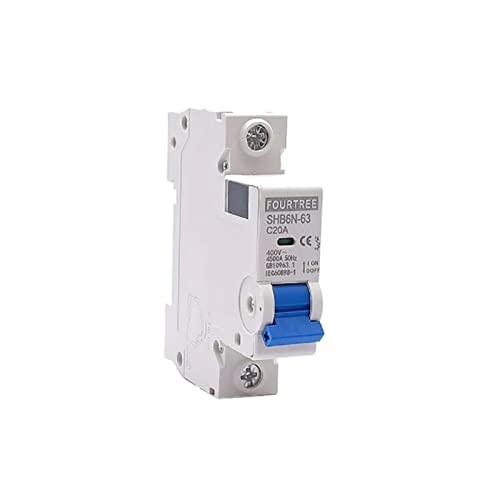 Disjoncteur miniature 1P 230V type C pour installation domestique et rail Din 18mm