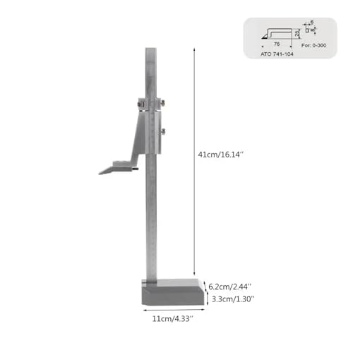 Calibrador Vernier Altura 0-300MM Acero Inoxidable miniatura 6