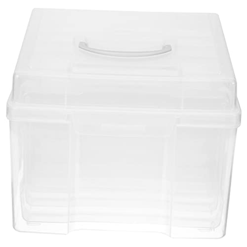 HOMOCONO Storage Box 5x7 Inch Photo Organizer Desktop Finishing Box for Multi-purpose Storage of Music Accessories and Jewelry