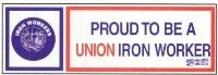 10 Proud to Be Union Ironworker Hardhat Stickers T-15 M-16