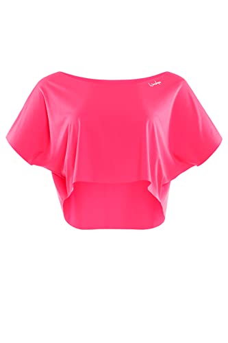 WINSHAPE Kurzes, Super Leichtes Damen Functional Dance-Top Dt104 T-Shirt, Rose Fluo, m Femme