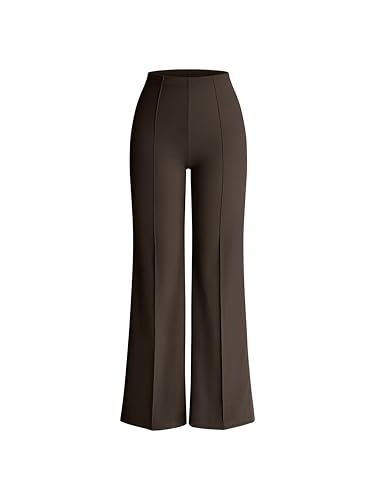 Image of OQQ Women Wide Leg Pants High Waist Casual Pants Fall Clothes Outfits