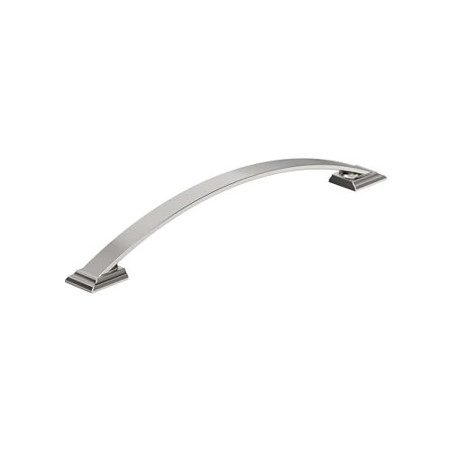 Image of Amerock Candler 8-13 /16 inch (224mm) Center-to-Center Polished Nickel Cabinet Pull, BP29351PN