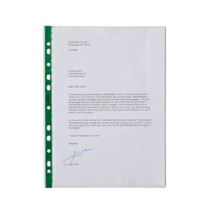 Banner Pack Of 100 A4 Transparent Punched Pockets These Pockets