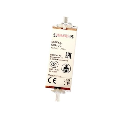 Fusible de rechange 3NA6803-6 taille 000 cartouche gG pour tableau électrique triphasé