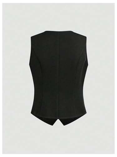 Floerns Women's Elegant Button Down Vests V Neck Sleeveless Business Casual Jackets2