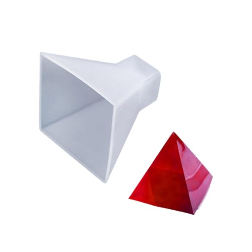 Molde de resina de silicona piramidal hecho a mano para joyas epoxi, transparencia, diseños desmoldeables, forma de jabón para velas, pirámides de resina decorativa, molde de silicona