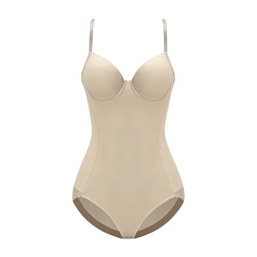 ZUGLQYSX Body Moldeador Mujer Ropa Interior Adelgazante, Monos, Moldeadora De Cuerpo For Mujer, Aro Push-up, Bodys, Entrenador Cintura, Correas Modeladoras(Beige,S)