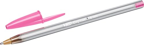 BIC Cristal Fun Ballpoint Pens, Pink Ink Smudge-Proof Writing Pens and Wide Point (1.6mm), Pack of 20 - Image 2