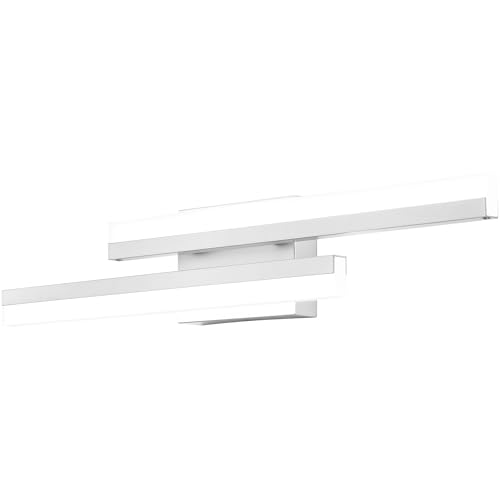 Image of PRESDE 24 inch Inch LED Vanity Light Silver Bathroom Light Fixtures Over Mirror Modern Bath Wall Lighting Bar Dimmable