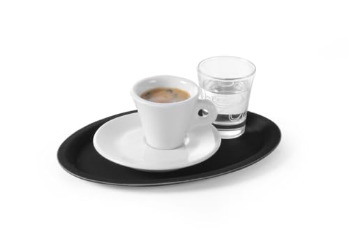 Plateau de service ovale antidérapant HENDI noir en polyester robuste