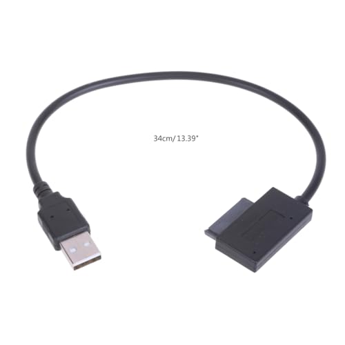 Cable adaptador USB 2.0 a SATA 13 pines slimline para laptops miniatura 4