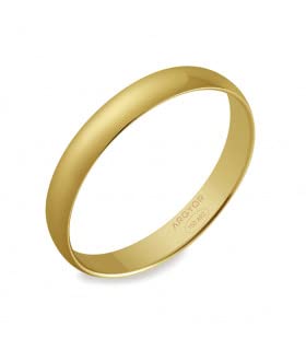 Alliance ARGYOR Soie or jaune 750 de 3mm, la haute joaillerie pour votre mariage