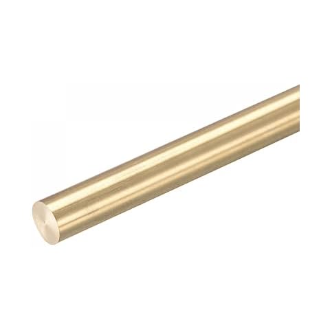 sourcing map Brass Solid Round Rod 10mm Cover