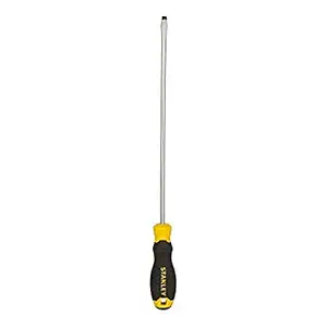 STANLEY STMT60830-8 Cushion Grip Slotted Standard Screwdriver 6.5 mm x 250 mm Black and Yellow
