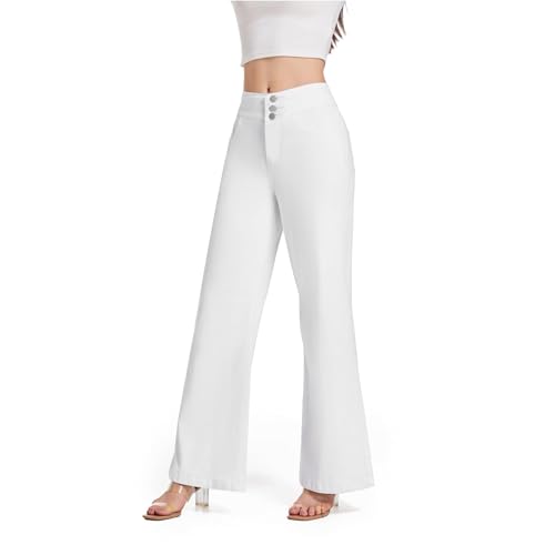 Oneniao Womens Wide Leg Baggy Loose Jeans High Waisted Stretch Denim Pants Business Casual Daily Outfits for Curvy Women2