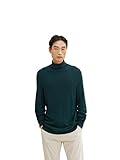 Aus weicher Strickqualität TOM TAILOR Herren Rollkragenpullover mit Wolle 1033528, 10834 - Deep Green Lake, XL