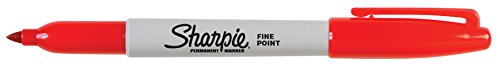 Sharpie Permanent Markers, Fine Point, Red, 36 Count #TOP2