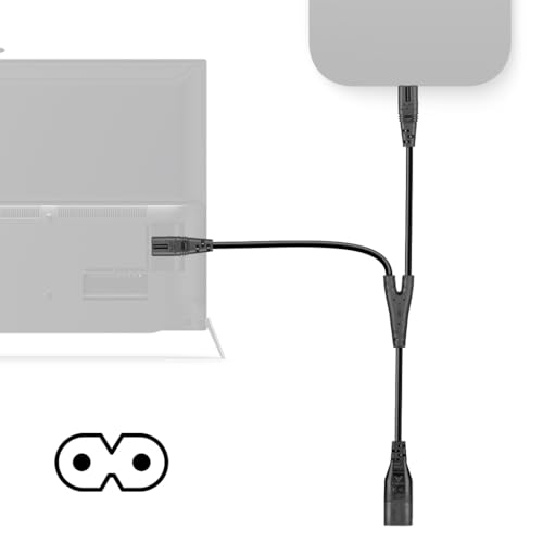 Image of ZORBES 2 in 1 Type C Power Cord, 2-Prong, Compatible with TV 1st-5th Gen