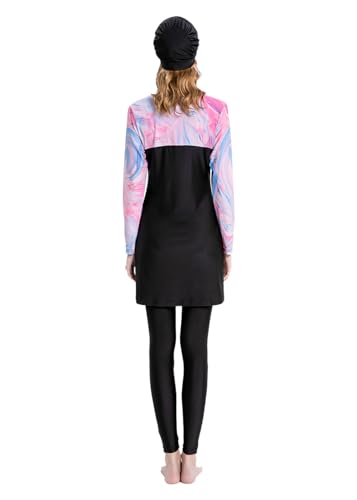 Muslim Swimsuits for Girls Modest Islamic Swimwear 3Pcs Burkini Set Bathing Suit3