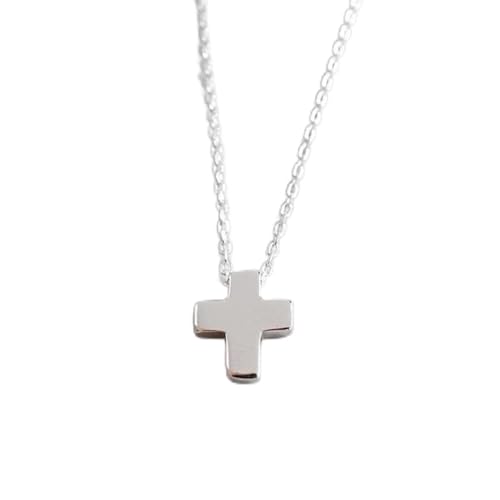 Collier croix en argent Sterling 925 véritable pour femme élégante
