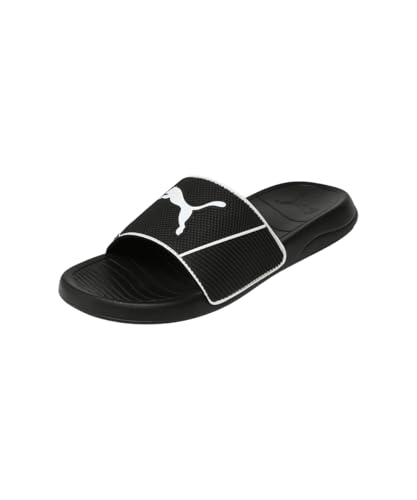 Puma | Popcat 20 Shower Slides | Black-White | 7UK