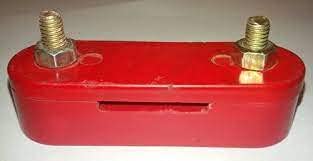Image of Red DMC Insulator For GI Copper Strip 25x3mm (Pack of 10)