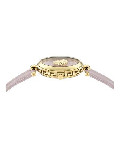 Versace Medusa Heritage Collection Luxury Womens Watch Timepieces with a Pink Strap and Dial Featuring a Gold Case2