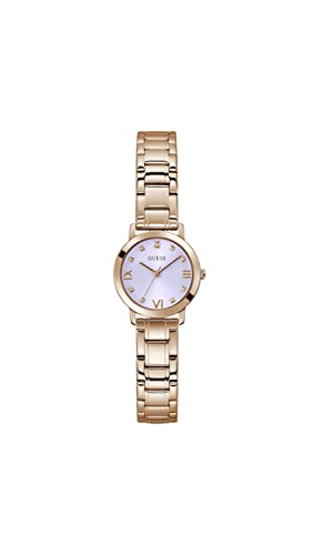 Guess Montre Femme 28 mm, Tons Or Rose/Or Rose/Lavande, Melody
