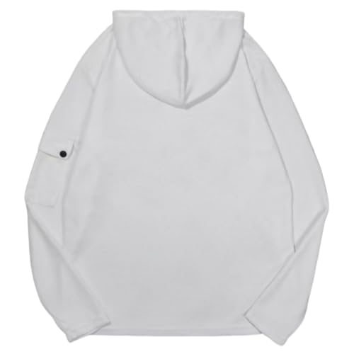 Mens Waffle Long Sleeve Shirt Hooded Hoodie Waffle Knit Hoodie Plain Tshirt - image 5