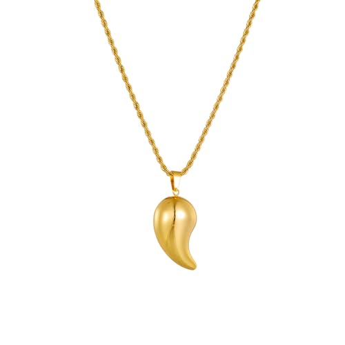 Collier pendentif goutte d'eau doré fin bijou chaîne ras de cou fille