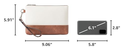 Image of CLUCI Wristlet Wallet for Women Large Capacity Leather Clutch Purse Slim Ladies Travel Credit Card Holder Phone Organizer