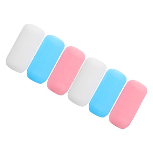 Healeved 6pezzi Copribottiglie Elastiche in Silicone Per Contenitori Da Viaggio Manicotti Di Perdite Per Bottiglie Di Shampoo e Lozione Da Viaggio