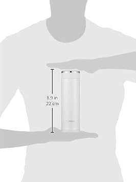 Zojirushi Mahobin SM-JF48-WA Water Bottle, 16.2 fl oz 480 ml, Screw Mug, Lightweight & Compact, Standard Type, Smooth Mouth, Heat & Cold Retention, White