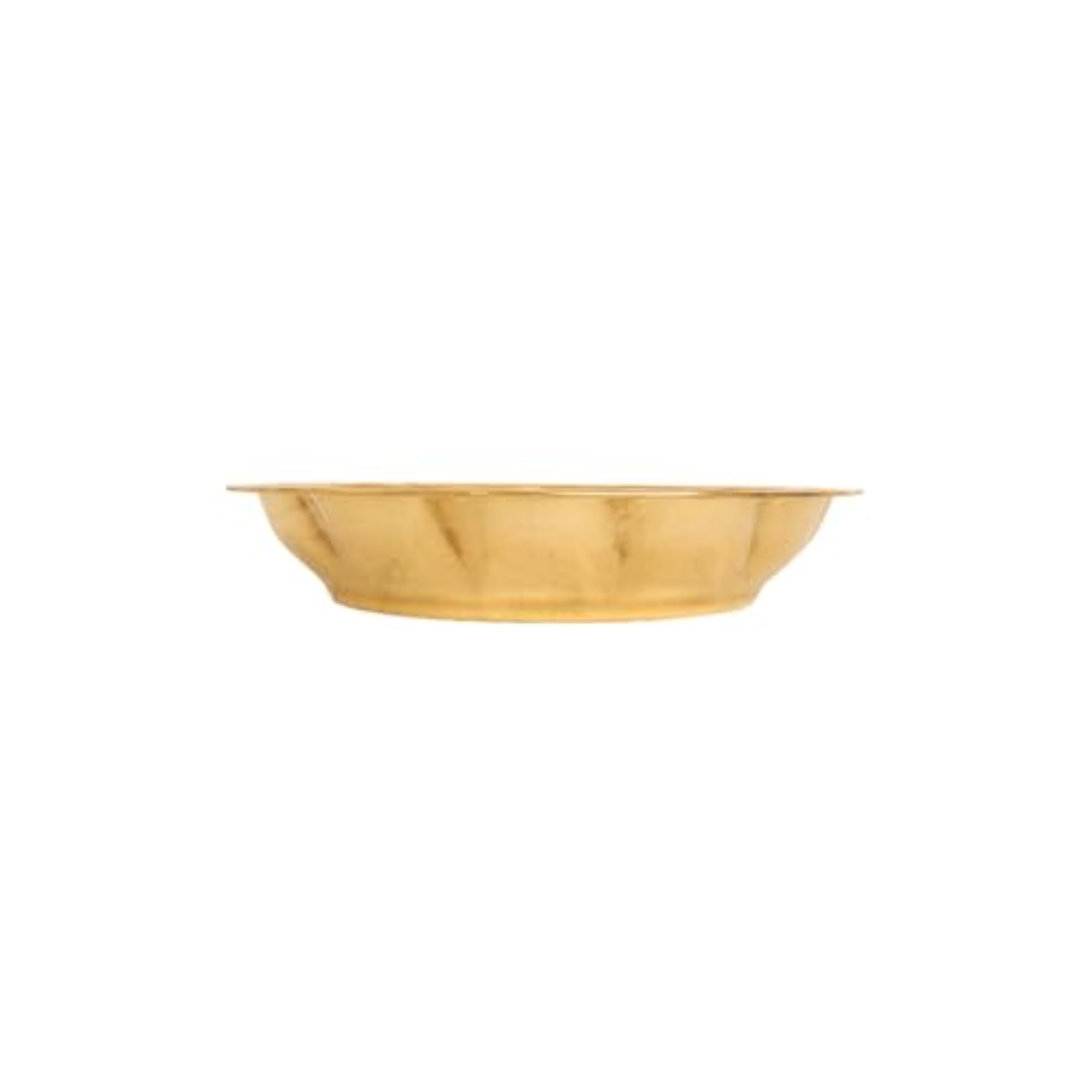 Brass Lotus Pooja Plate with Lotus Design for Temple & Home Use