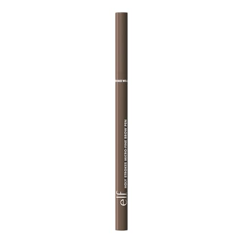 Image of e.l.f. Holy Strokes Micro-Fine Brow Pen, For Natural-Looking Eyebrows, Long-Lasting, Easy-To-Use, Waterproof, Smudge-Resistant, Vegan & Cruelty-Free, Taupe