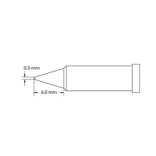 Image of METCAL GT4-CN0005P TIP, CONI, PWR, 0.5X6.0 MM, GT4