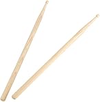 JEUIHAU 50 PCS 25 Pair 5A Drum Sticks, Maple Wood Drumsticks, Classic Wooden Drumsticks with Oval Wood Tip, Wood Drum Sticks Set for School, Band