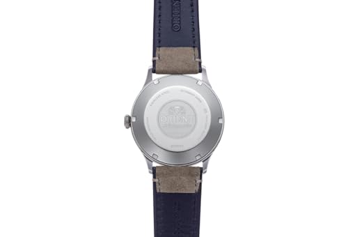 ORIENT 'Bambino Version 4' Japanese Automatic / Hand Wind Stainless Steel and Leather Dress Watch, blue (navy blue), Classic
