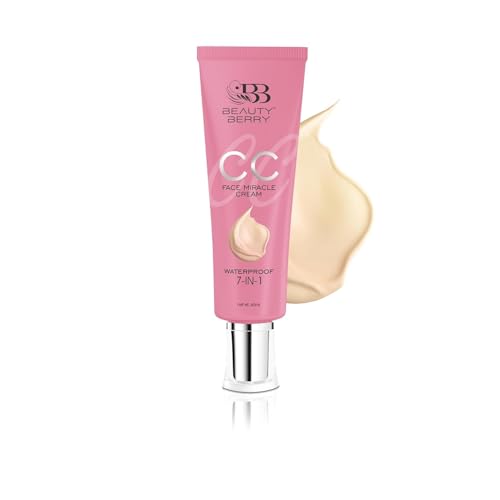 PREMIUM 7 in 1 Face Miracle CC Cream Foundation | Smooth & Lightweight, Blendable, Waterproof, Long Lasting with Dewy Finish | Anti-Aging Foundation for Face Makeup (Golden Beige)-SH7711