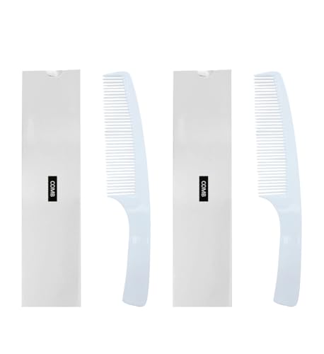 Image of (50 Pcs) Individually Wrapped Combs Disposable Combs Plastic Travel Comb Hair Combs for Hotel Shelter Homeless Charity Church Nursing White Comb