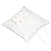 01 02 015 Amortiguador de la Boda, Almohada del Anillo Flor Artificial Tela Cómoda Romántica para la Decoración de la Ceremonia