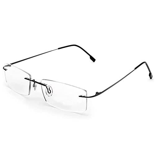 Rongchy Super Light 100% Titan Working Lesebrille +0,50 bis +6,00 Männer Frauen Mode Randlose Lesebrille 23 Stärken In 4 Farben erhältlich Cover