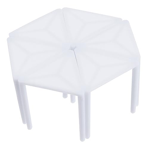 ULTECHNOVO Pizza Accessories Black Collapsible Triangle Brackets Plastic Pizza Riser Set for Easy Use