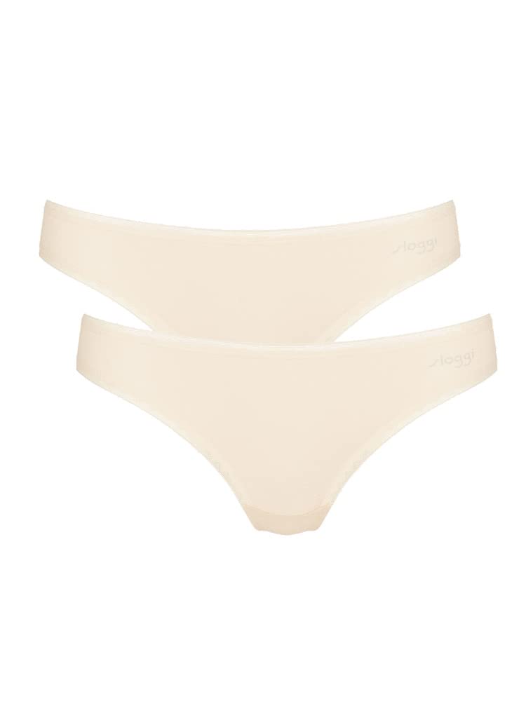 Sloggi Women's GO Brazil C2P Briefs, Fresh Powder, XL, 2-Pack, Organic Cotton