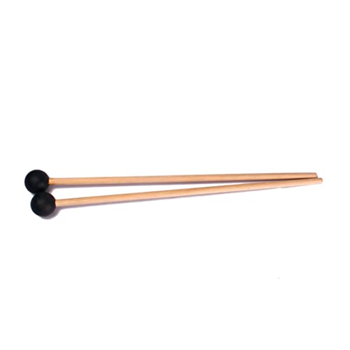 Baquetas pequeñas de madera Toddmomy con mazo de goma resistente para niños y niñas, herramienta musical para principiantes para tambores y percusión pequeña miniatura 3